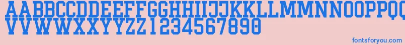 LimbusDemo Font – Blue Fonts on Pink Background