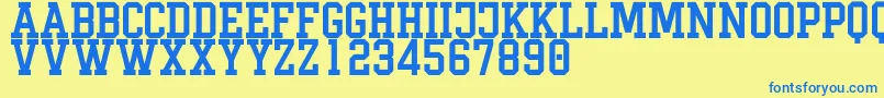 LimbusDemo Font – Blue Fonts on Yellow Background