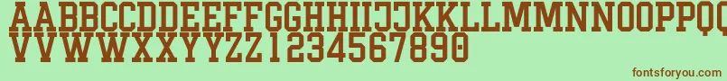 LimbusDemo Font – Brown Fonts on Green Background