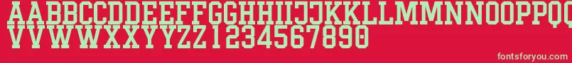 LimbusDemo Font – Green Fonts on Red Background