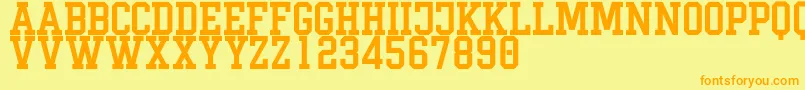 LimbusDemo Font – Orange Fonts on Yellow Background