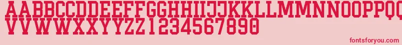 LimbusDemo Font – Red Fonts on Pink Background