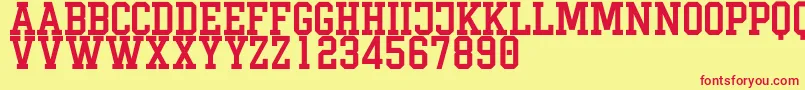 LimbusDemo Font – Red Fonts on Yellow Background