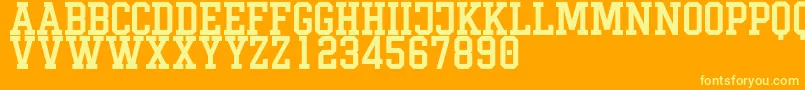 LimbusDemo Font – Yellow Fonts on Orange Background
