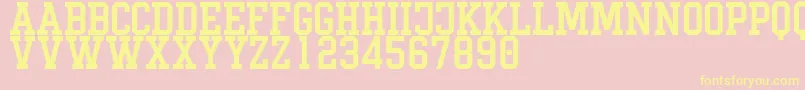 LimbusDemo Font – Yellow Fonts on Pink Background