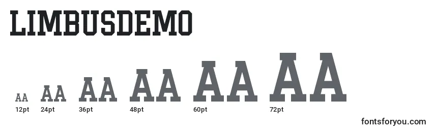 LimbusDemo Font Sizes