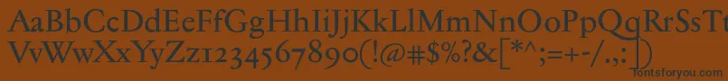 Jannontextmedosf Font – Black Fonts on Brown Background