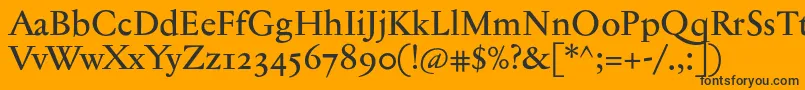 Jannontextmedosf Font – Black Fonts on Orange Background