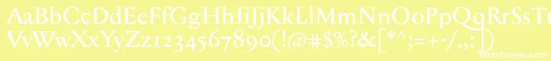 Jannontextmedosf Font – White Fonts on Yellow Background