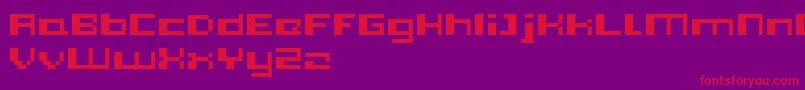 Pixleft5 Font – Red Fonts on Purple Background