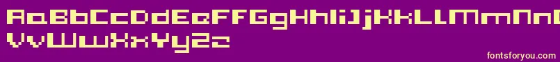 Pixleft5 Font – Yellow Fonts on Purple Background