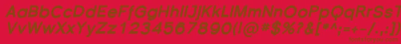 FlorencesansBlackItalic Font – Brown Fonts on Red Background