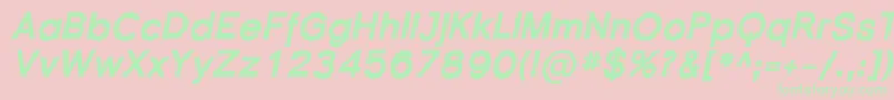 FlorencesansBlackItalic Font – Green Fonts on Pink Background