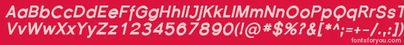 FlorencesansBlackItalic Font – Pink Fonts on Red Background
