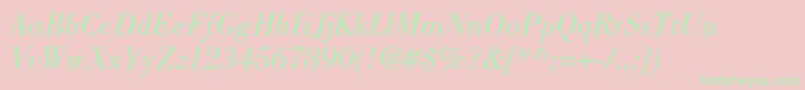 fuente BodonistdBookitalic – Fuentes Verdes Sobre Fondo Rosa