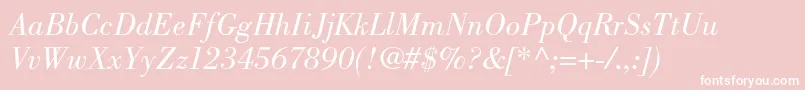 fuente BodonistdBookitalic – Fuentes Blancas Sobre Fondo Rosa