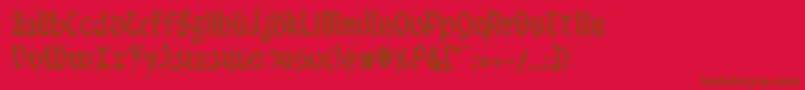 ValeriusCondensed Font – Brown Fonts on Red Background