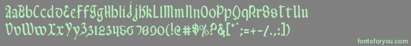 ValeriusCondensed Font – Green Fonts on Gray Background