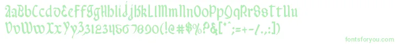 ValeriusCondensed Font – Green Fonts on White Background