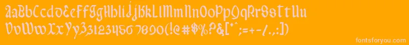 ValeriusCondensed Font – Pink Fonts on Orange Background
