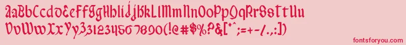 ValeriusCondensed Font – Red Fonts on Pink Background