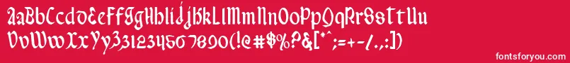 ValeriusCondensed Font – White Fonts on Red Background