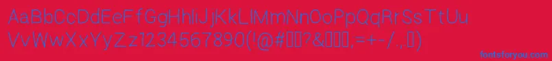 Regosel Font – Blue Fonts on Red Background