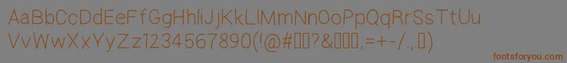 Шрифт Regosel – коричневые шрифты на сером фоне