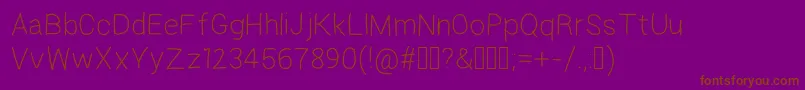 Regosel-fontti – ruskeat fontit violetilla taustalla