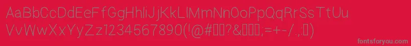 Regosel Font – Gray Fonts on Red Background