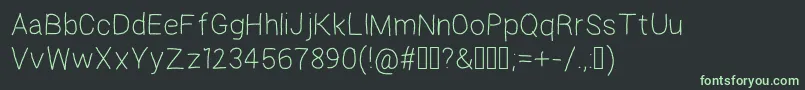 Fonte Regosel – fontes verdes em um fundo preto