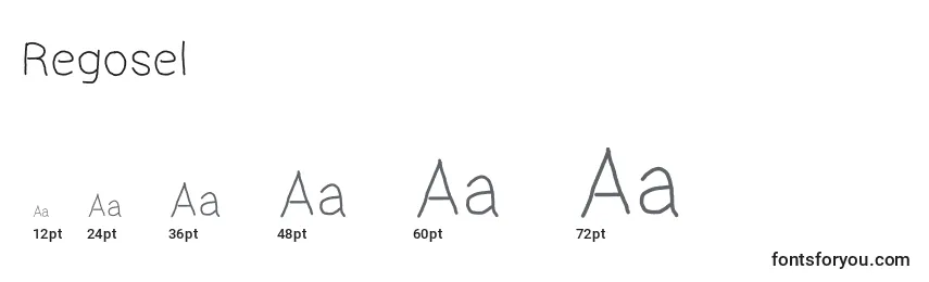 Regosel Font Sizes