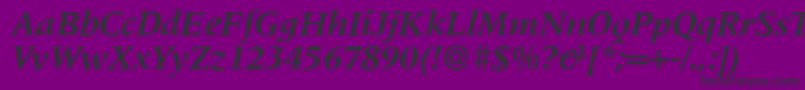 Więcej informacji o czcionce M690RomanBolditalic Czcionka M690RomanBolditalic – czarne czcionki na fioletowym tle