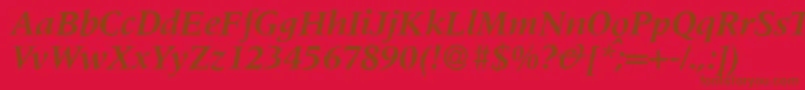 M690RomanBolditalic Font – Brown Fonts on Red Background