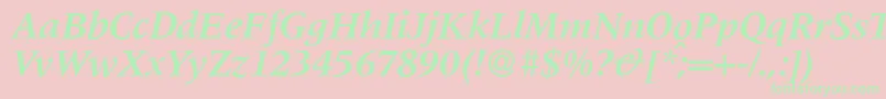 M690RomanBolditalic Font – Green Fonts on Pink Background