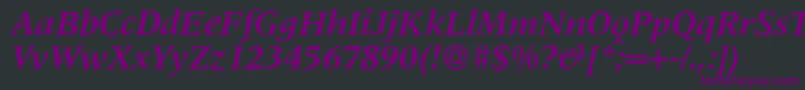 M690RomanBolditalic Font – Purple Fonts on Black Background