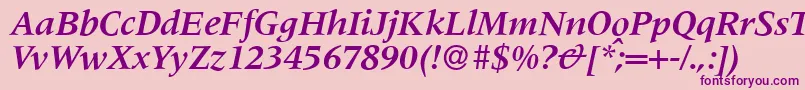 M690RomanBolditalic Font – Purple Fonts on Pink Background