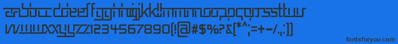 Fonte RepublikaVCnd – fontes pretas em um fundo azul