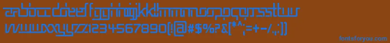 RepublikaVCnd Font – Blue Fonts on Brown Background