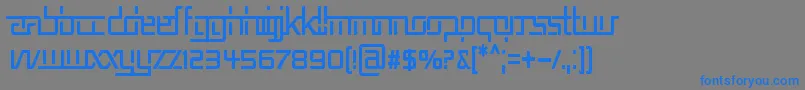 RepublikaVCnd Font – Blue Fonts on Gray Background
