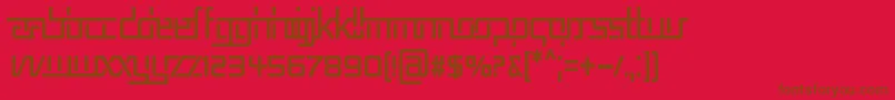 RepublikaVCnd Font – Brown Fonts on Red Background