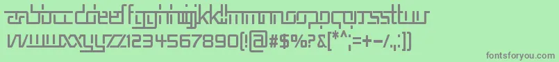RepublikaVCnd Font – Gray Fonts on Green Background
