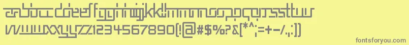 RepublikaVCnd Font – Gray Fonts on Yellow Background