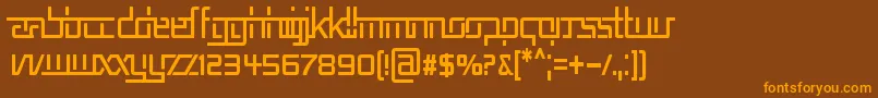 RepublikaVCnd Font – Orange Fonts on Brown Background