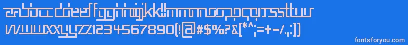 RepublikaVCnd Font – Pink Fonts on Blue Background
