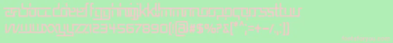 RepublikaVCnd Font – Pink Fonts on Green Background