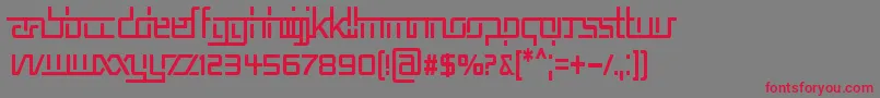 フォントRepublikaVCnd – 赤い文字の灰色の背景