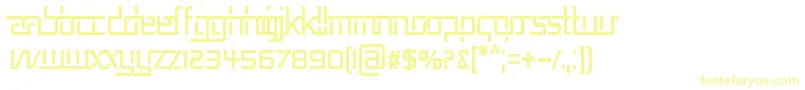 フォントRepublikaVCnd – 黄色のフォント