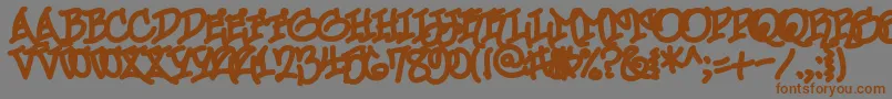 UrbanScrawlChill Font – Brown Fonts on Gray Background