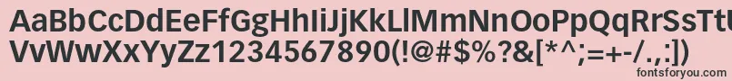 Fonte VectoraltstdBold – fontes pretas em um fundo rosa